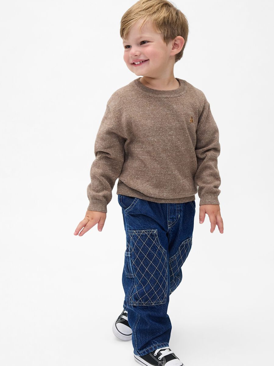 Pantaloni blu in denim per bambino_0