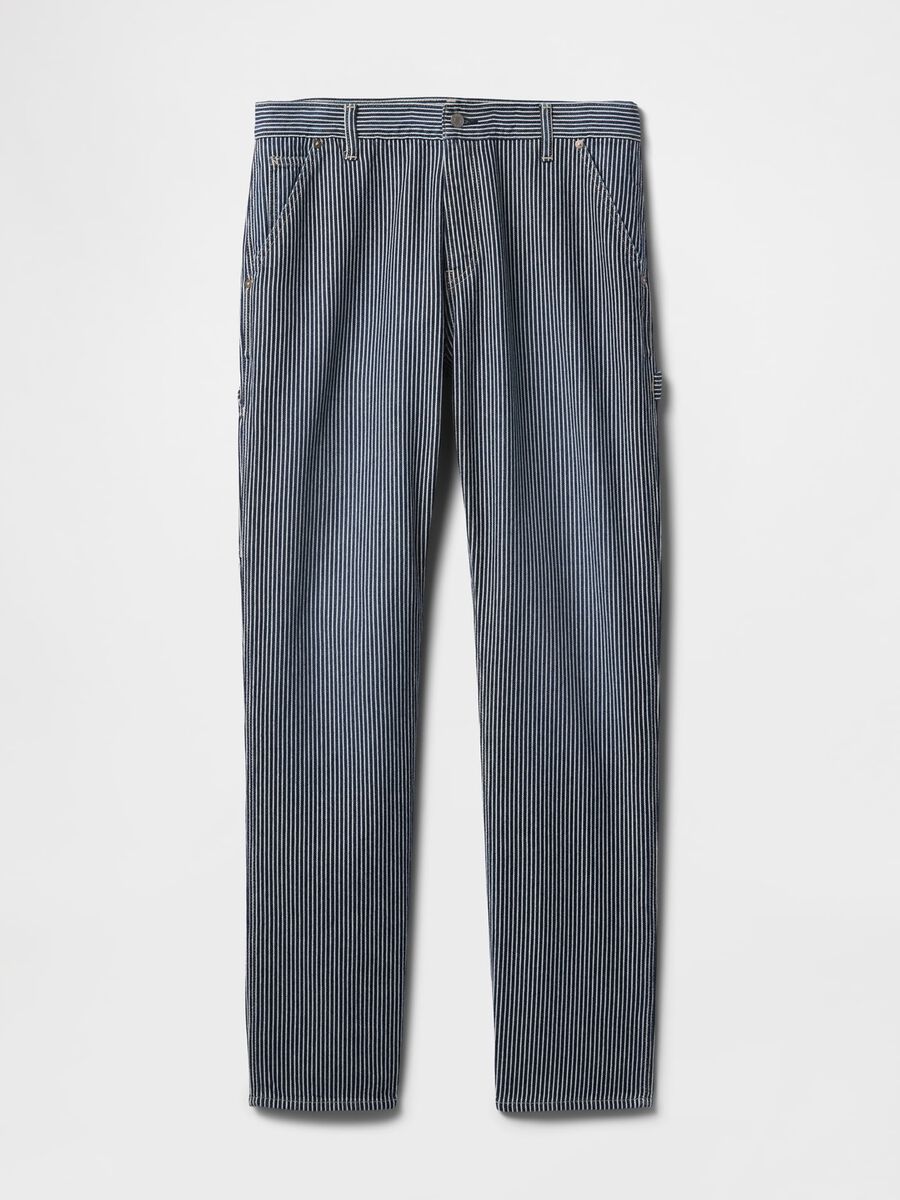 Striped Lyocell and Cotton Jeans by Gap_5