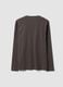 Men&rsquo;s grey long-sleeve T-shirt in 100% organic cotton with crew neck_6