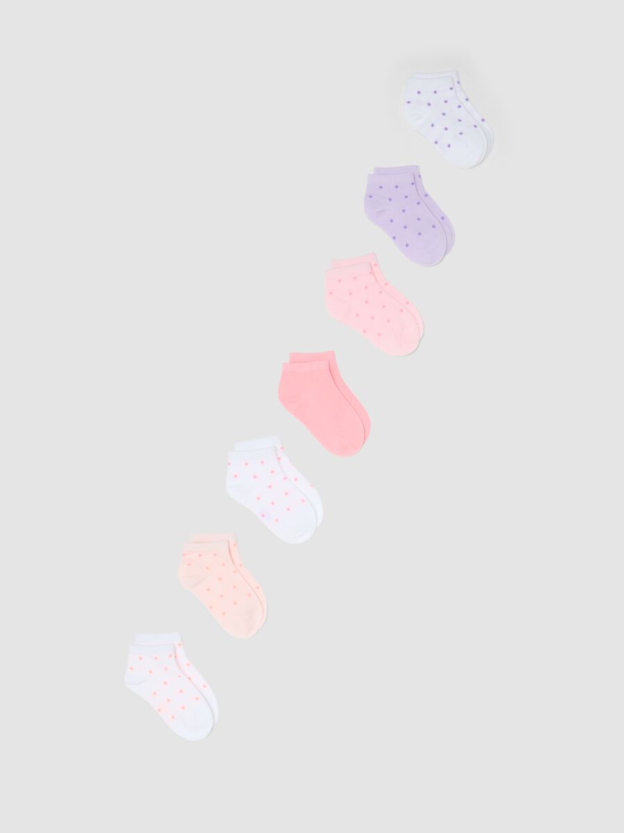 Girls&rsquo; Multicolour Organic Cotton-Blend Ankle Socks Multipack_0