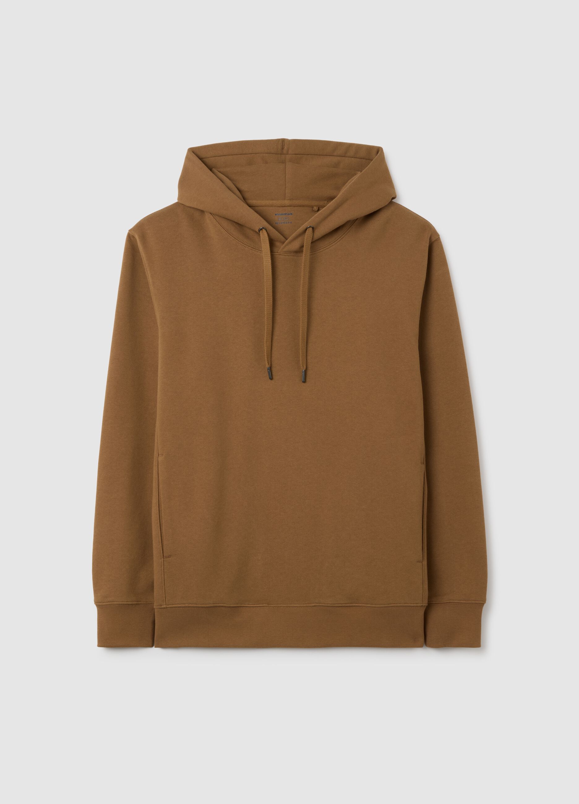 Brown pure cotton sweatshirt regular fit