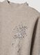 Maglia cammello in misto viscosa con ricamo paillettes regular fit_5