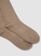 Beige ribbed stretch-fabric socks_2