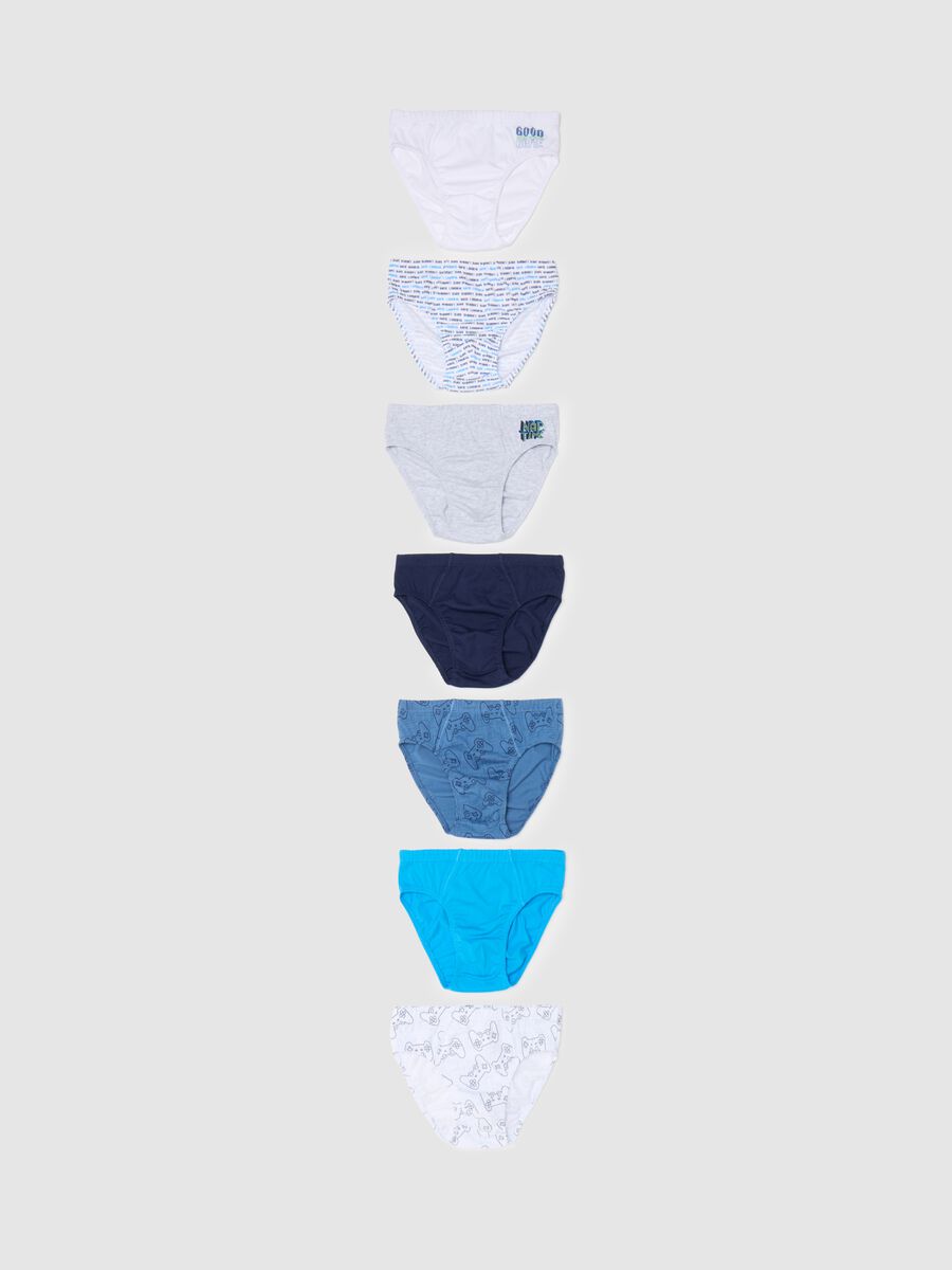 Multipack sette slip in cotone stampa gamers _0
