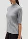 T-shirt with mock neck and elbow-length sleeves_3