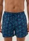 Blue boxer swim shorts with starfish print_1