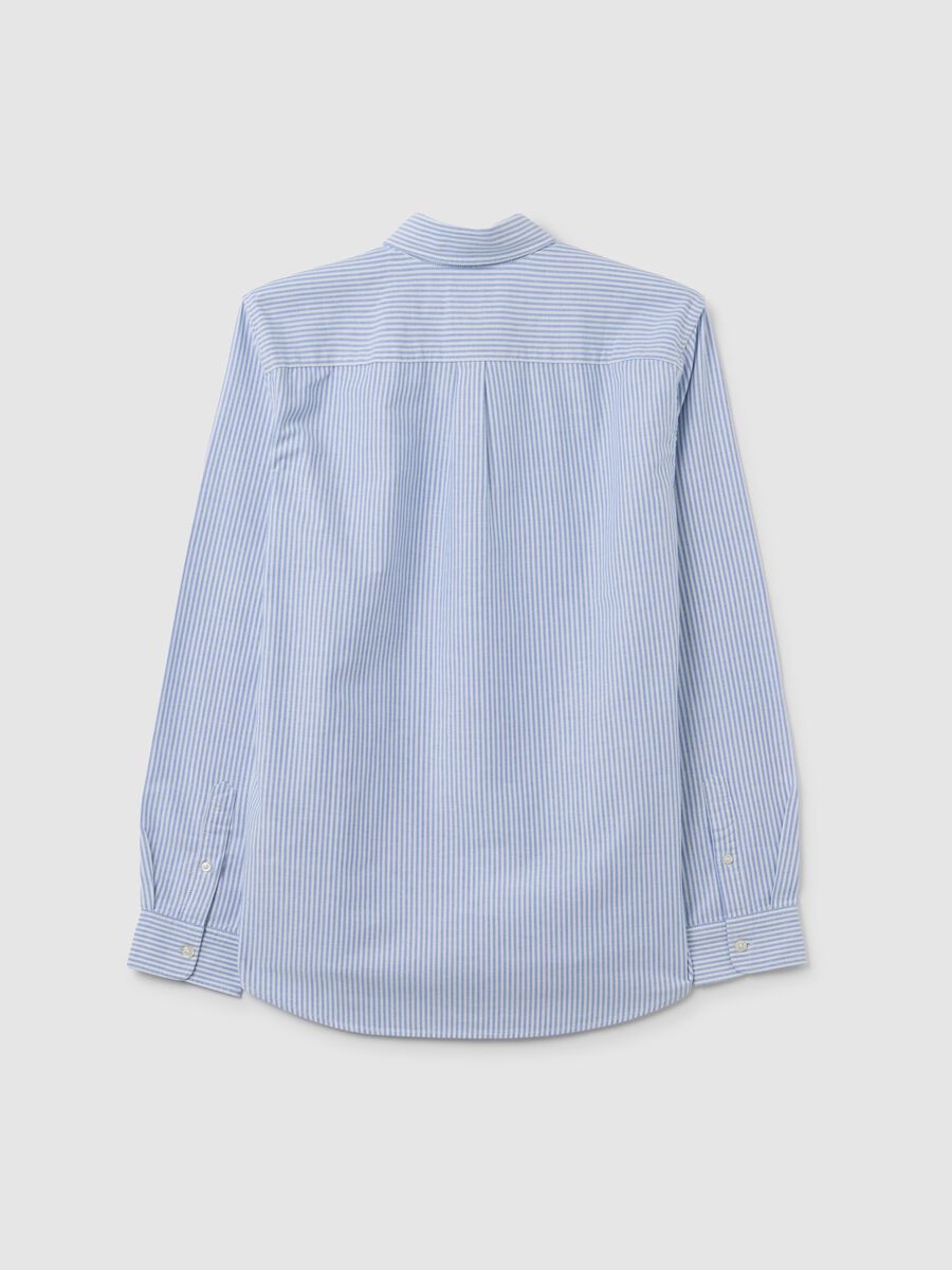 Striped Oxford cotton shirt with pocket_2