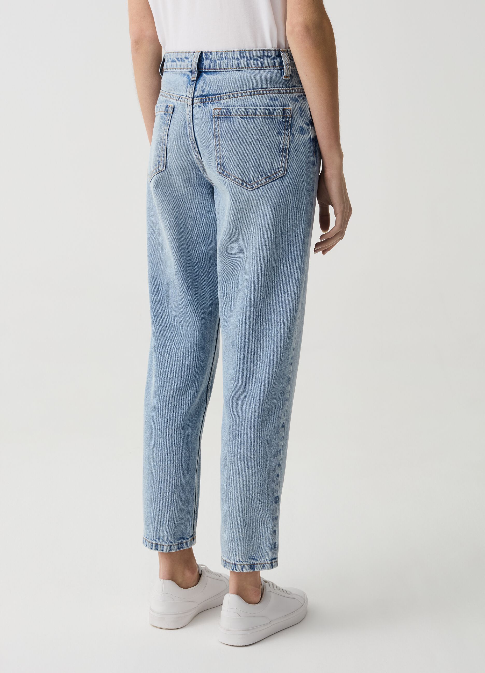 Jeans mom fit cropped