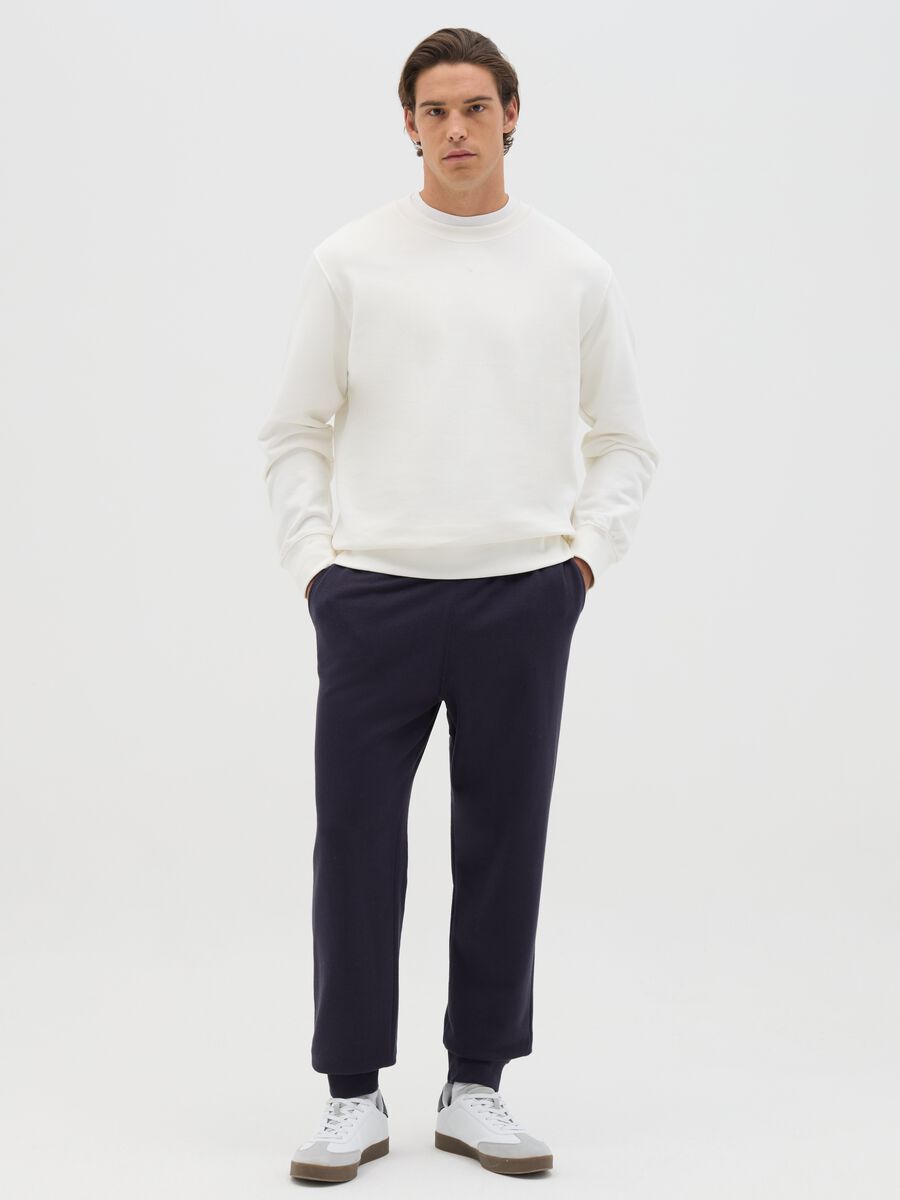 Joggers in cotton with drawstring_0