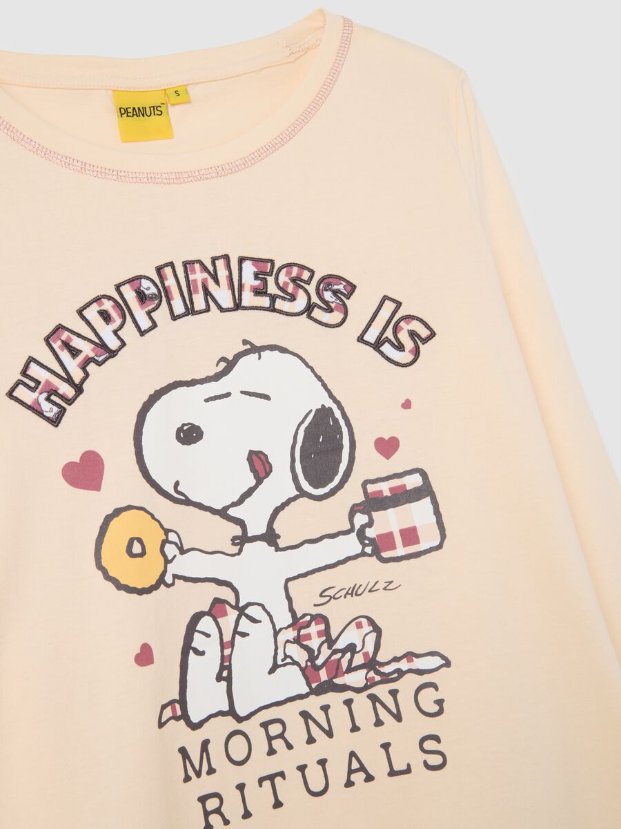 Beige cotton pyjamas with Snoopy_1