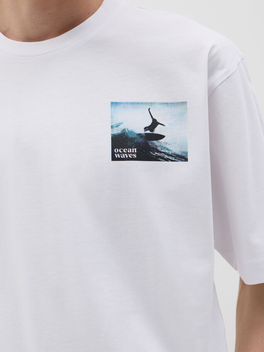 White pure cotton boxy fit T-shirt_3