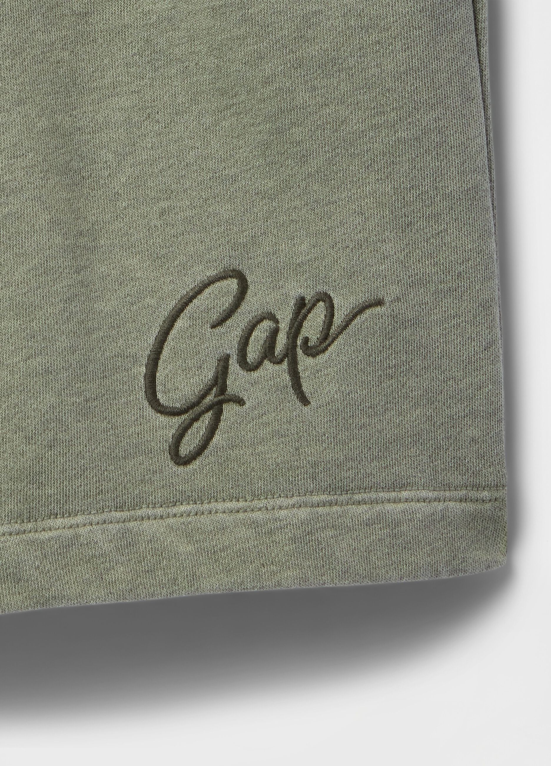 Green Shorts in Cotton and Polyester Blend Gap
