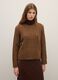 Brown regular fit cable knit jumper_2