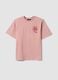 Pink pure cotton T-shirt with embroidery_4