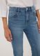 Jeans denim azzurro cropped slim fit in cotone e viscosa elasticizzato_3