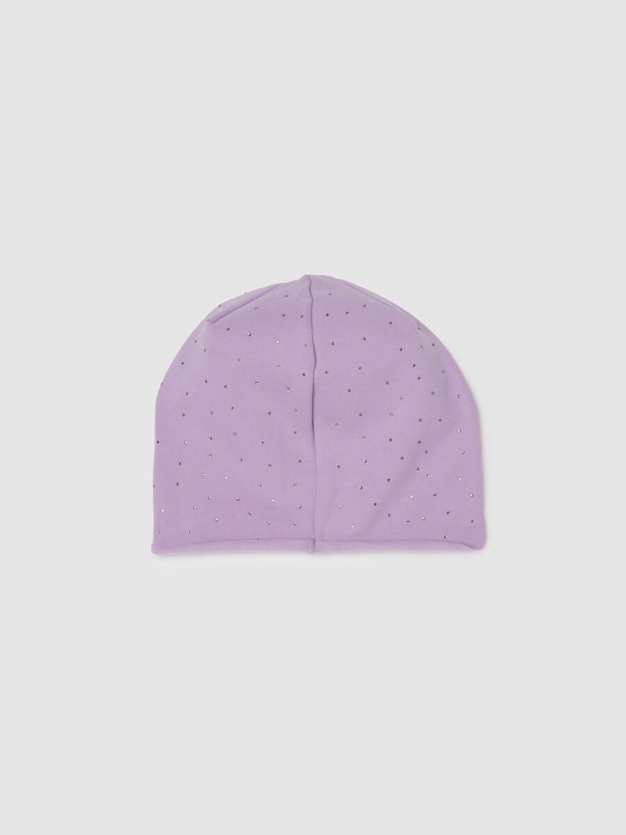 Purple Stretch Cotton Girl's Hat_1