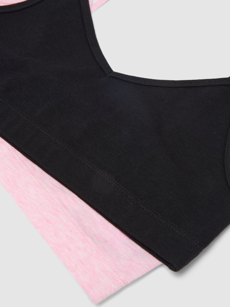Girls' multicolour stretch cotton bra twin pack_3