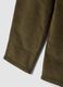 Pantaloni verdi in cotone elasticizzato a coste_3