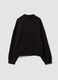 Black full-zip stretch viscose sweatshirt with collar_2
