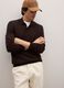 Brown pure merino regular fit sweater_0