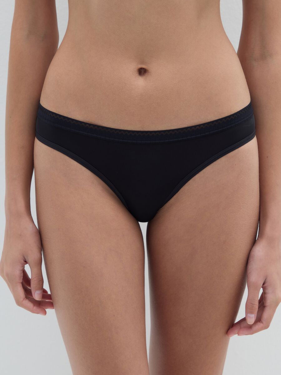 Black Stretch Microfibre Briefs_1