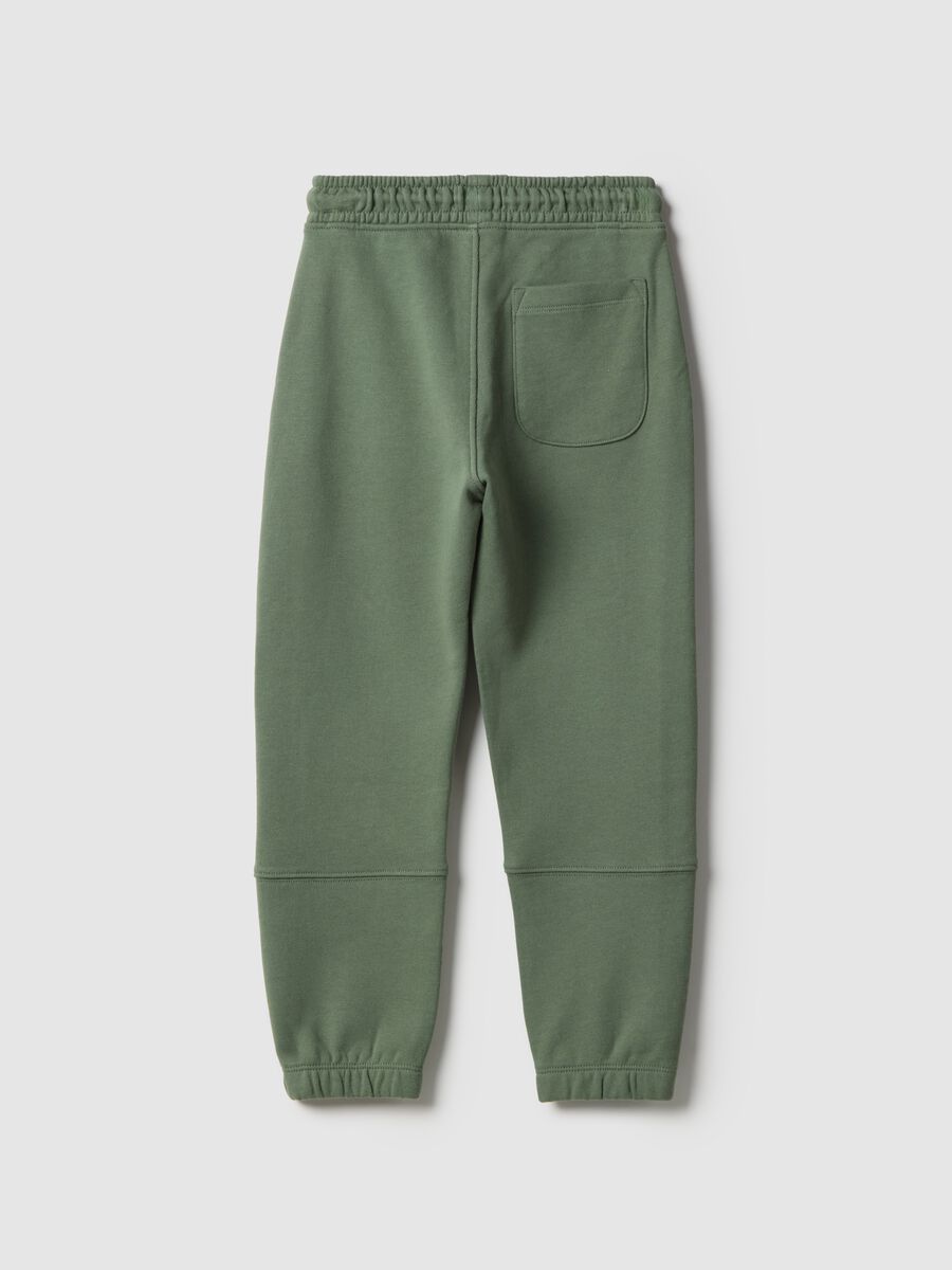Children's Green Jogger Trousers in Pure Cotton, Regular Fit_1