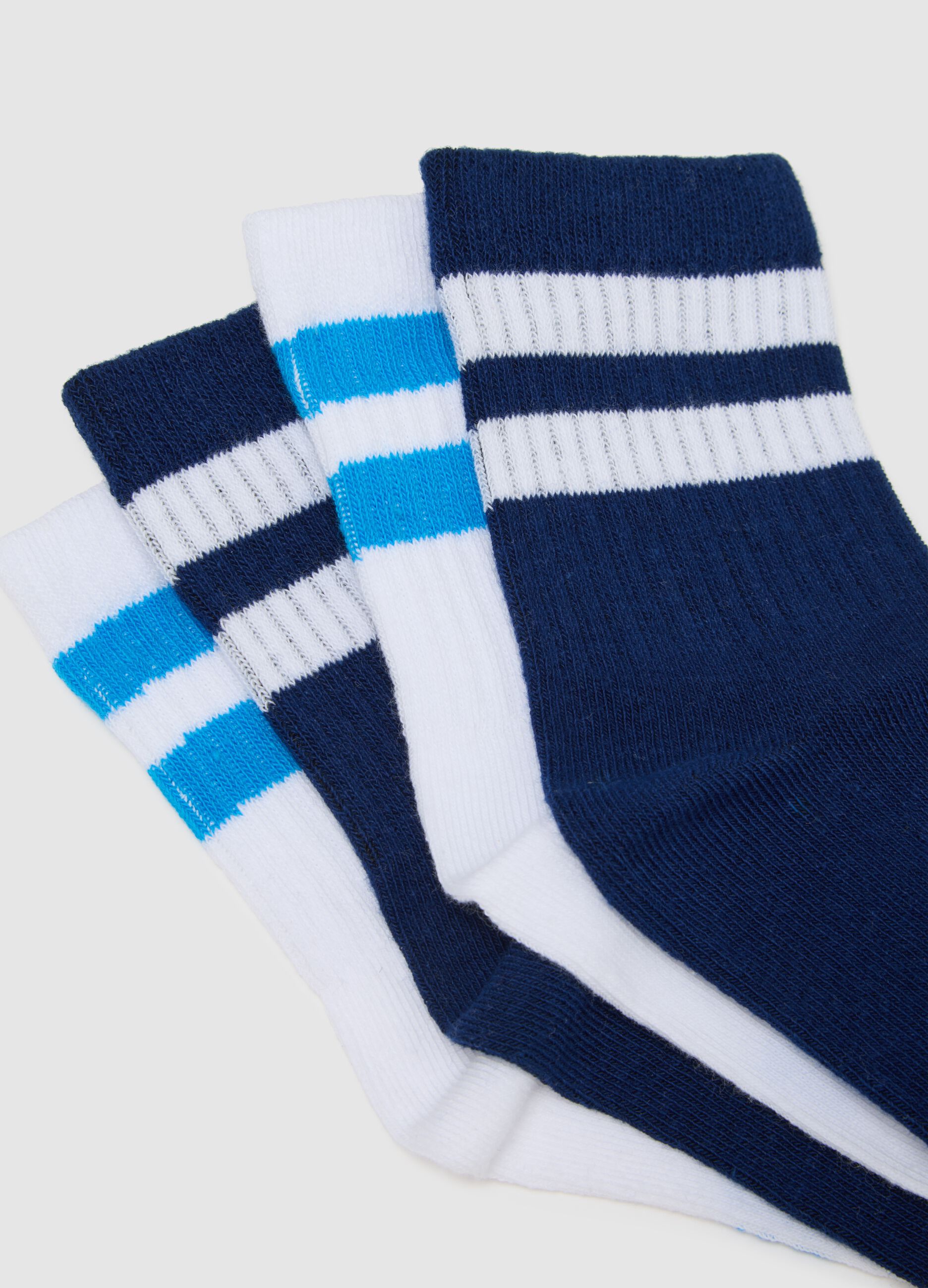 Kids' multicolour cotton stretch socks tripack