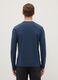 Regular fit blue long sleeve stretch cotton t-shirt_2