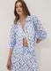 Blue organic cotton shirt with all-over print_0