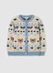 Multicolour regular fit baby girl's cardigan with embroidery_0