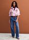 Camicia rosa in popeline di puro cotone con stampa floreale regular fit_1