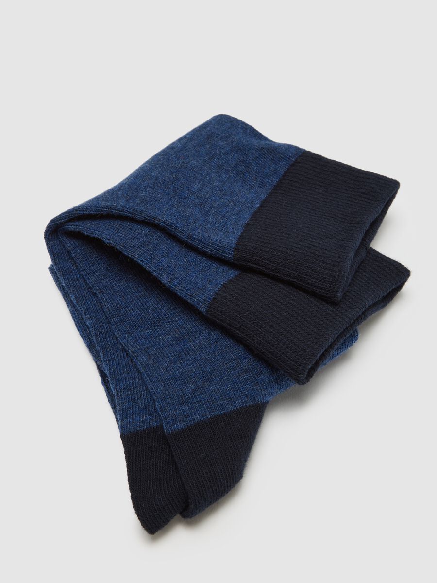 Black Mixed Cotton Long Socks Tripack_2