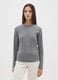Grey long-sleeve regular fit pure cotton top with rhinestones_1