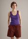 Tank top viola in puro cotone a costine_3