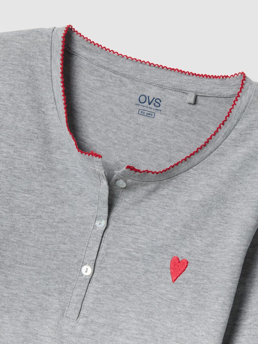 Grey cotton blend pyjamas regular fit_5