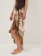 Brown pure cotton pareo with tropical print_3