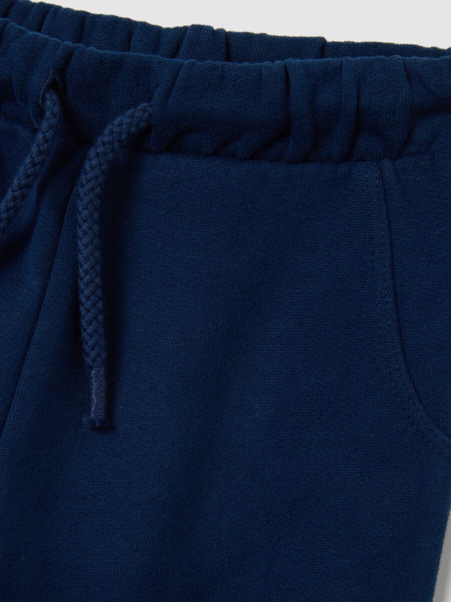 Baby blue jogger trousers in pure cotton regular fit_2