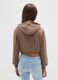 Girls' brown cotton blend fitted full zip hoodie_1