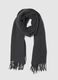 Grey scarf with fringes_0