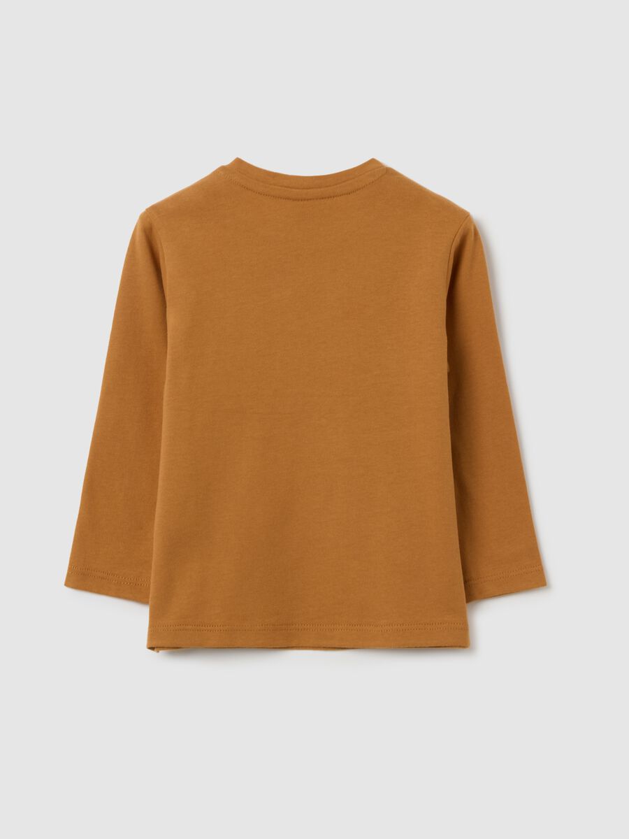 Brown pure cotton children's t-shirt with bear_3