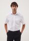 White regular-fit short-sleeve shirt with classic collar_0