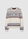 Multicolour regular fit pullover with jacquard knit_1