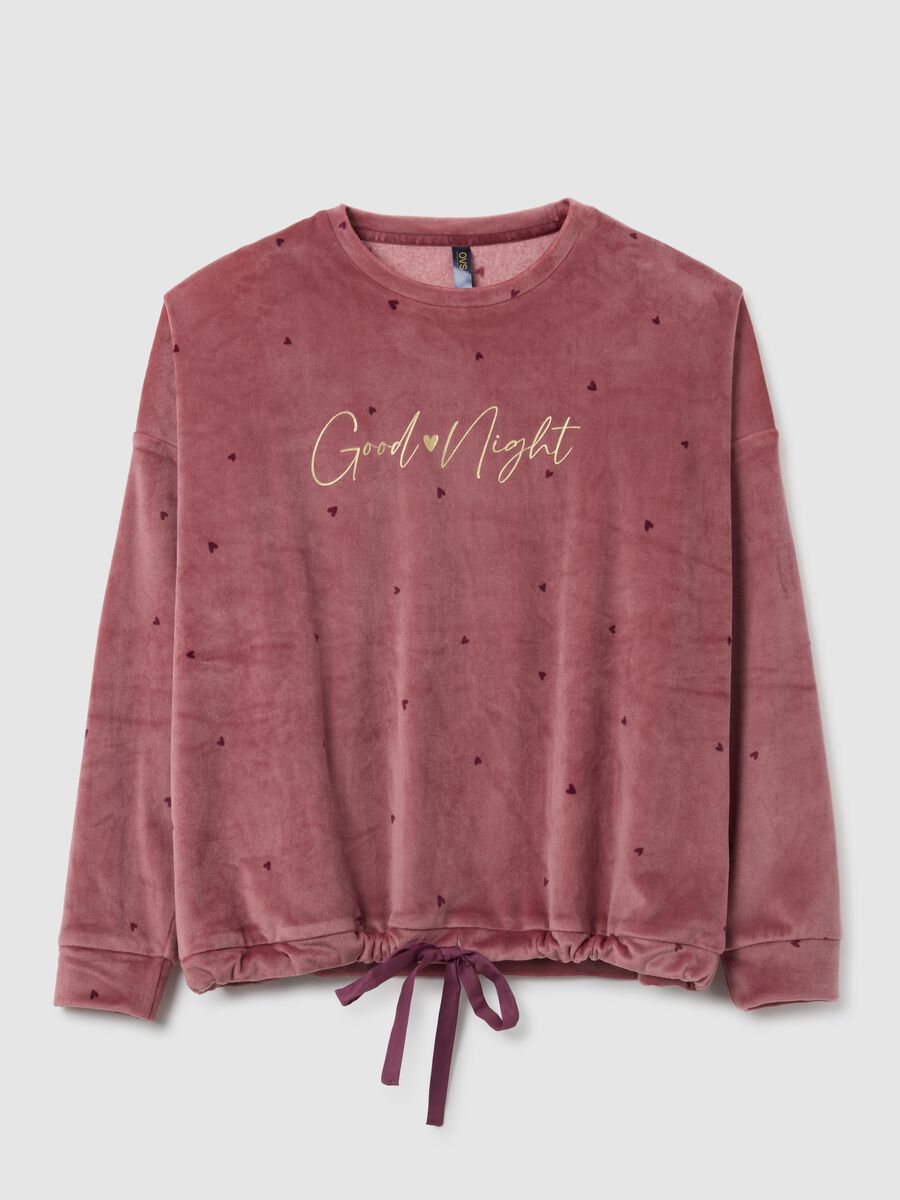 Pink stretch fabric sweatshirt_0