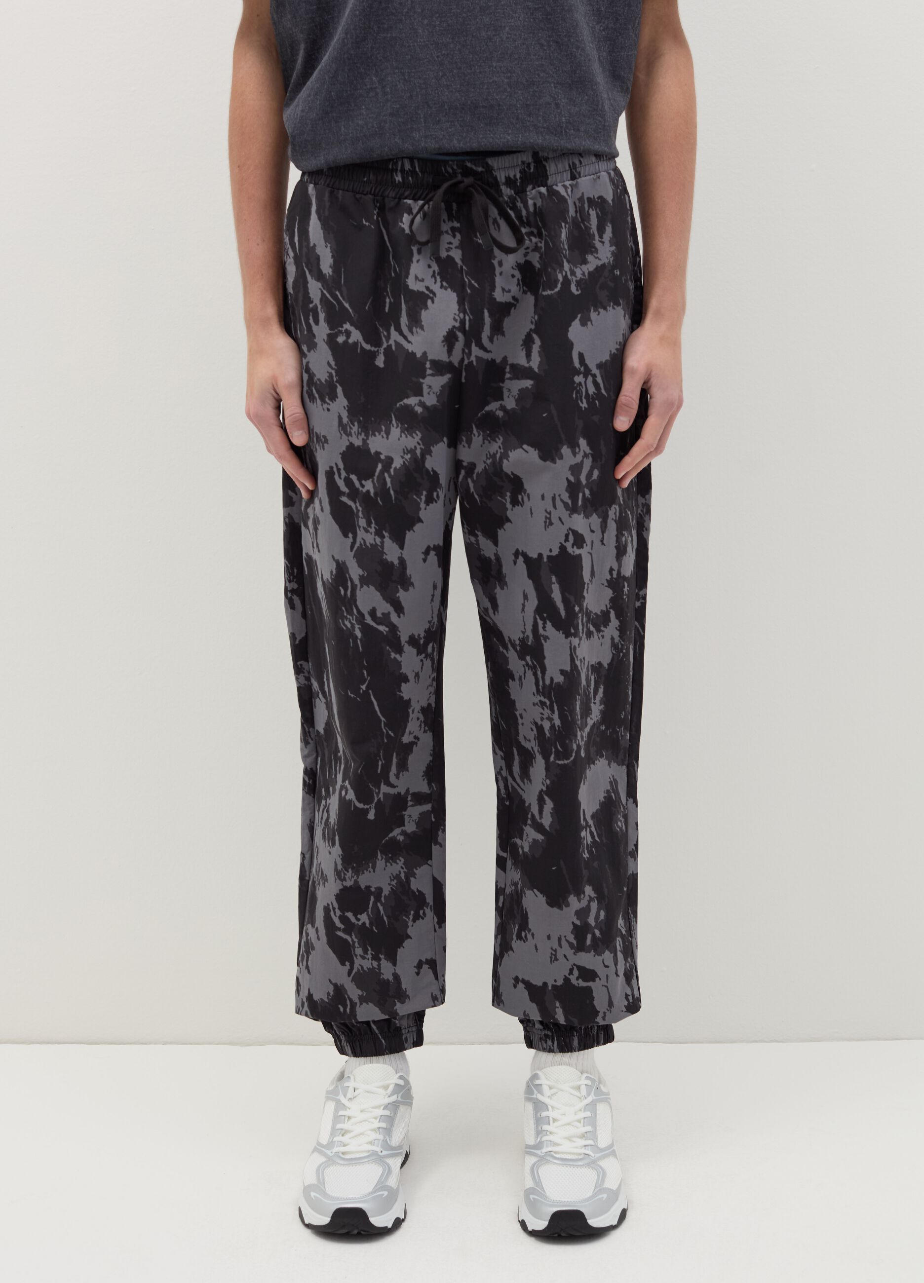 B.ANGEL X THE SEA BEYOND tie-dye joggers with drawstring