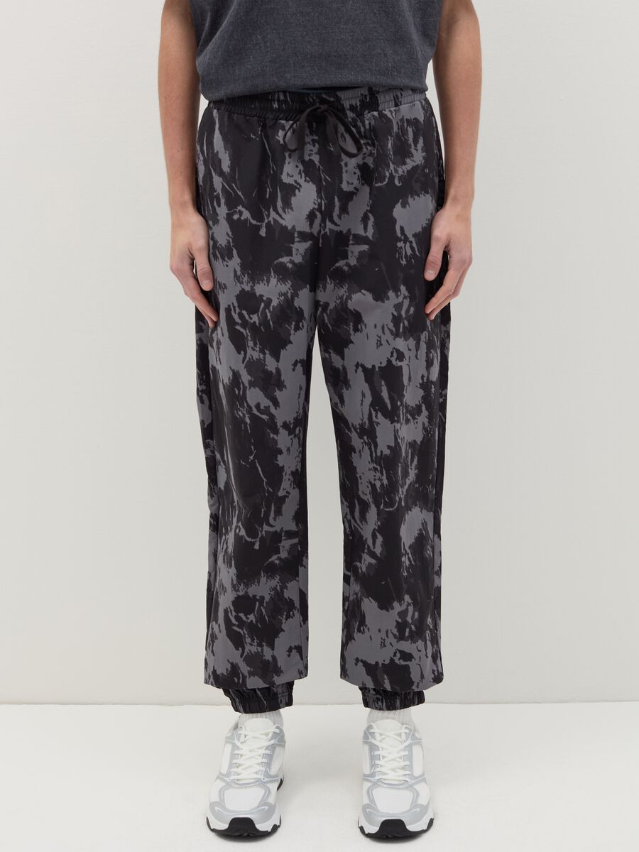 B.ANGEL X THE SEA BEYOND tie-dye joggers with drawstring_1