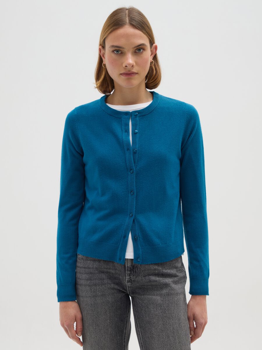 Acrylic Blue Cardigan_0