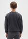 Dark grey pure cotton sweatshirt with print_1