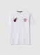 White pure cotton T-shirt with embroidered Miami Heat logo_4
