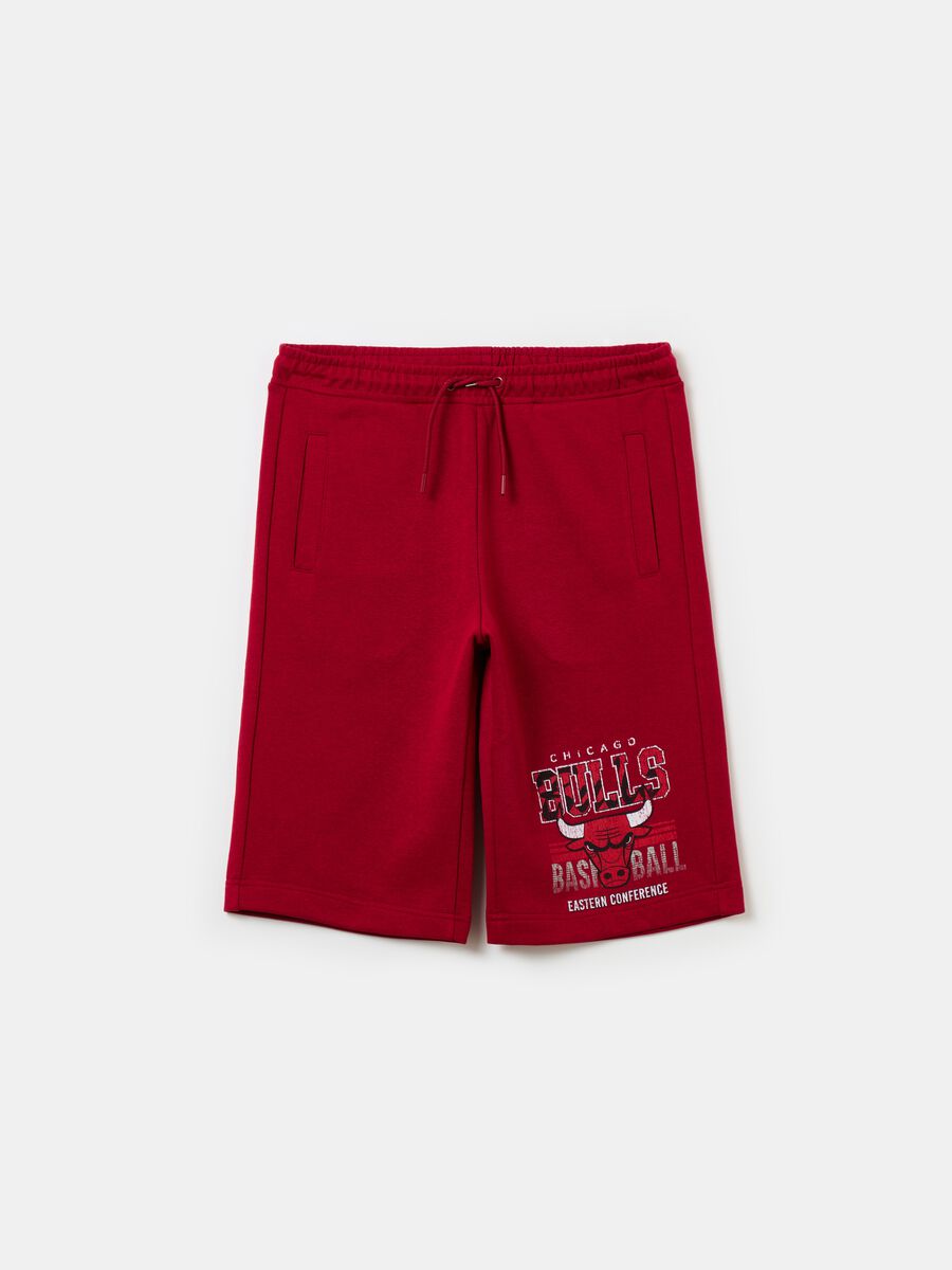 Bermuda shorts with NBA Chicago Bulls print_0
