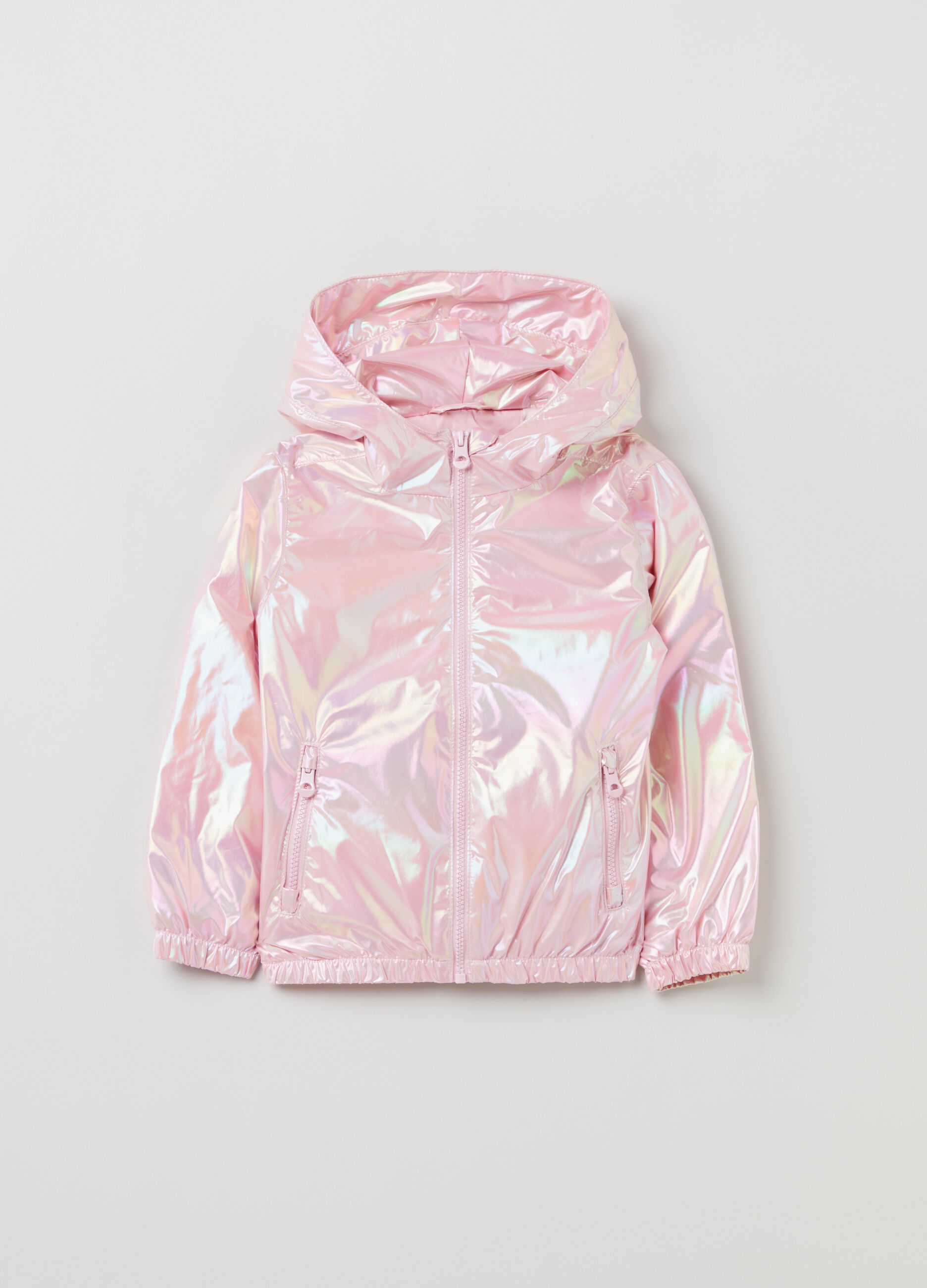 Giacca impermeabile shiny con cappuccio_0